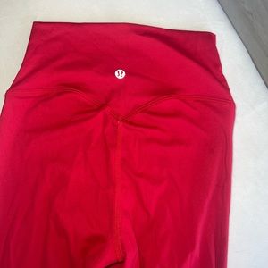 Red lulu align leggings size 0